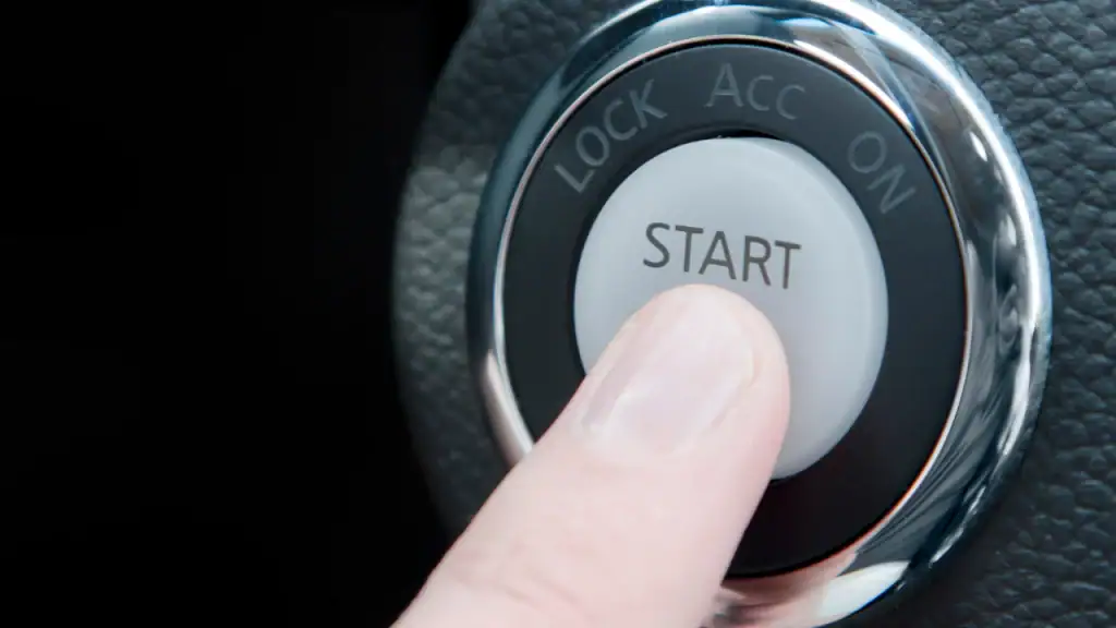Start button on car dashboard close-up, symbolic of initiating social media marketing strategies, digital growth, and online business success.